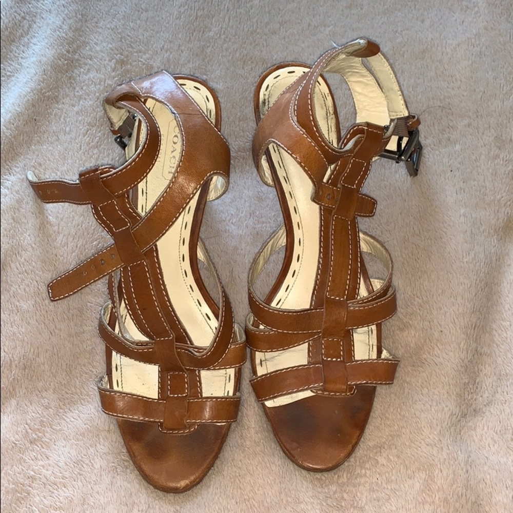 Coach strappy heels